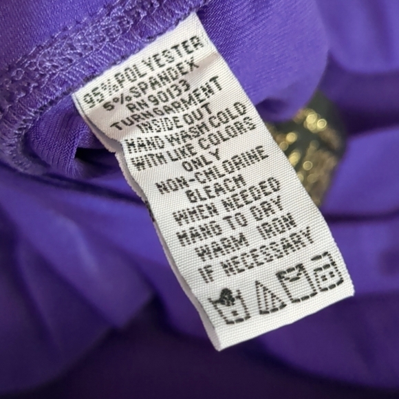 Bob Mackie wearable art purple wide leg pants size XL petite